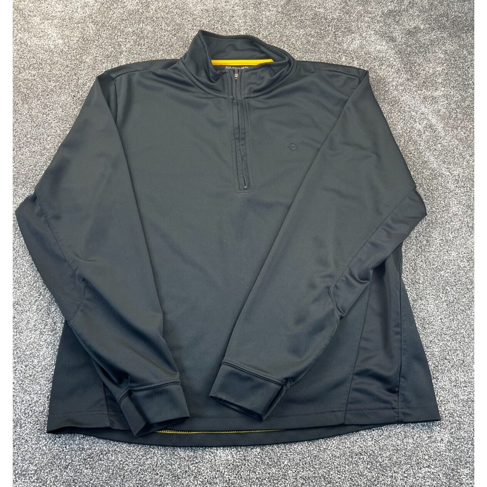 Old Navy Brand Shirt Men XL 1/2 Polyester Half Zip Pullover Long‎ Sleeve Black